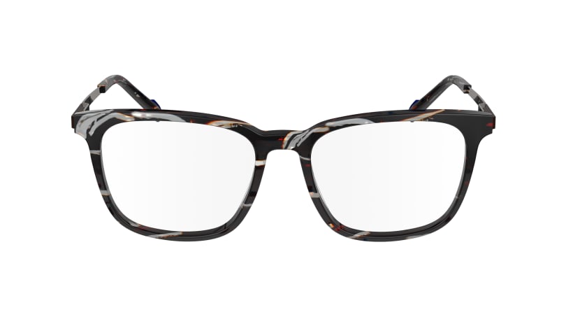  clear lenses/striped brown/grey