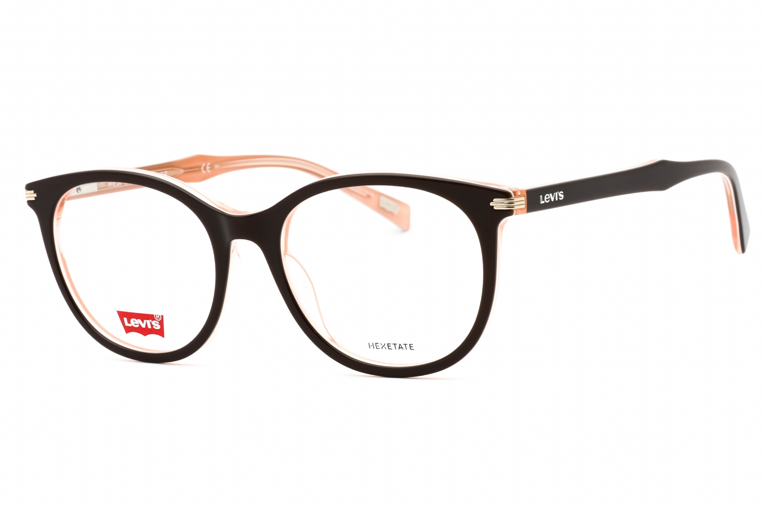  clear demo lens/brown peach