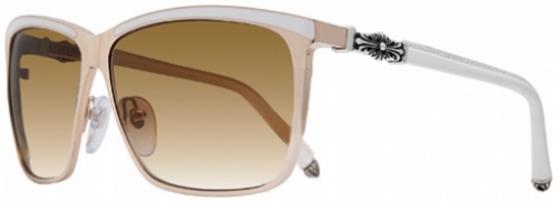  gold/white leather