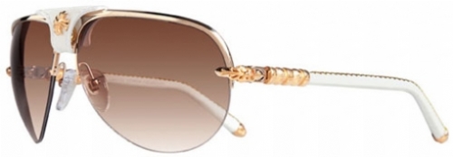  gold/white leather