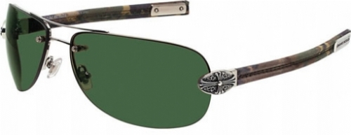  shiny silver/ camouflage leather