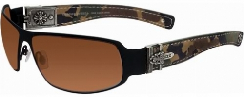  matte black/ camouflage leather