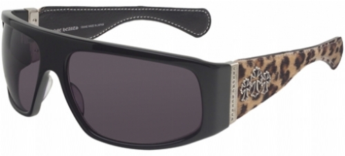  black/cheetah leather