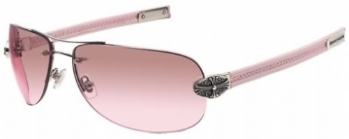  shiny silver/pink leather