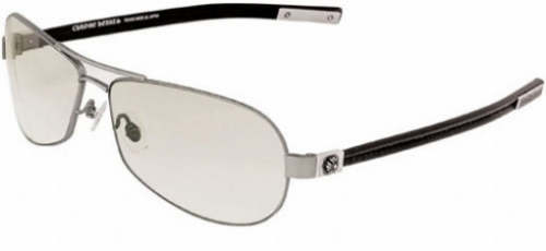  antique silver/ black leather
