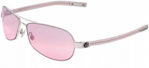  shiny silver/pink leather