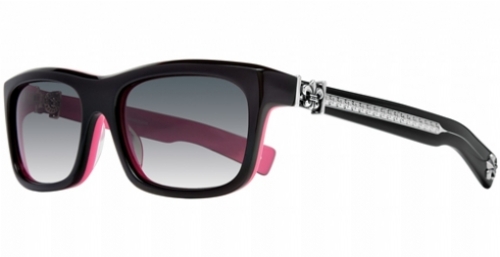 grey gradient/black punk rock pink