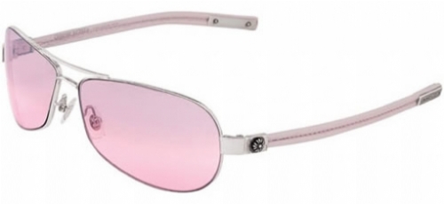  shiny silver/ pink leather