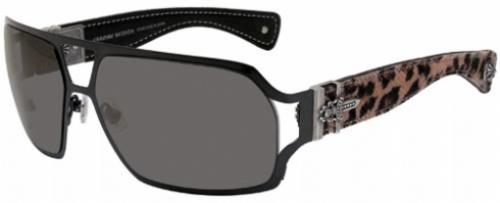  shiny black/cheetah leather