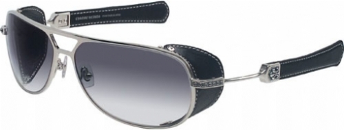  as shown/shiny silver black leather