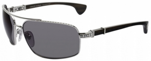  shiny silver/ ebony wood