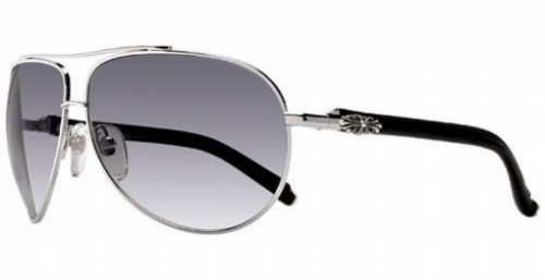  as shown/shiny silver black leather