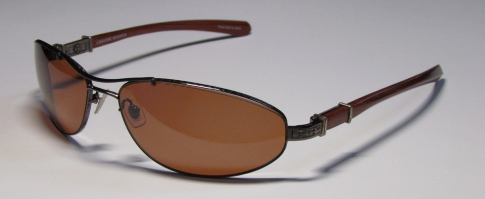  shiny gunmetal/mahogany