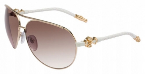  gold/white leather