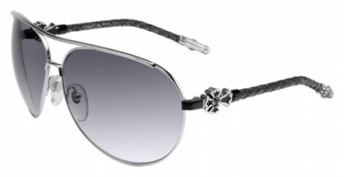  shiny silver/black metallic leather